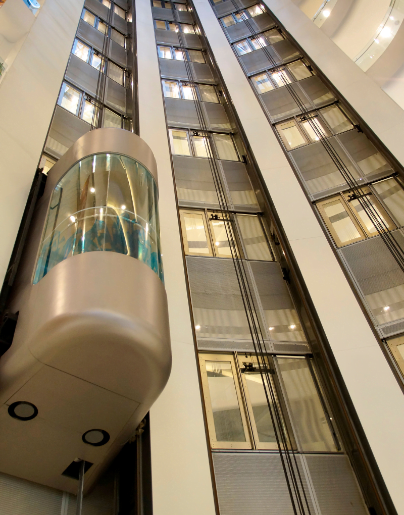 Highrise Building Elevator View highrise building elevator view
